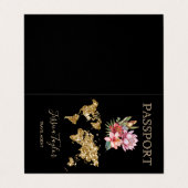 Agent de voyage Carte du monde de passeport Insére (Extérieur déplié)