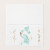 Agent de voyage Carte du monde de passeport Insére (Extérieur déplié)