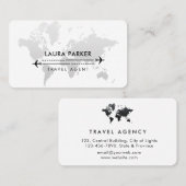 Agent de voyage Carte du monde Services de vacance (Devant / Derrière)