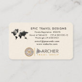 Agent de voyage Carte du monde Vacances Eau Turquo (Dos)