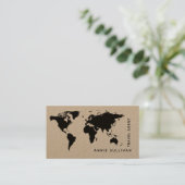 agent de voyage de carte du monde noir (en option  (Debout devant)