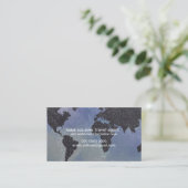 Agent de voyage de carte du monde noir moderne (Debout devant)