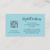 Agent de voyage Ocean | Carte de visite de code QR (Dos)