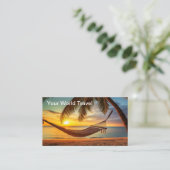 Agent de voyage Sunset Hammock Cartes de visite (Debout devant)