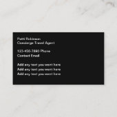 Agent de voyage Sunset Hammock Cartes de visite (Dos)