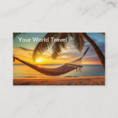 Agent de voyage Sunset Hammock Cartes de visite (Devant)