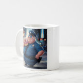 Agent eet donut koffiemok (Voorkant links)