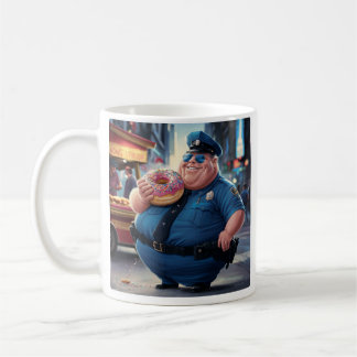 Agent eet donut koffiemok