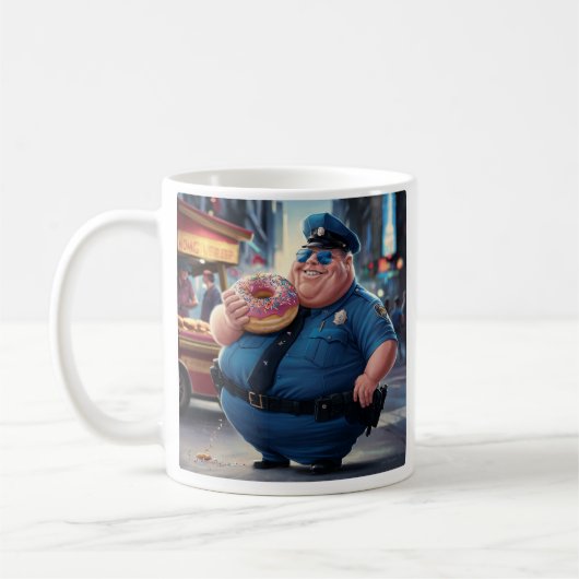 Agent eet donut koffiemok (Links)