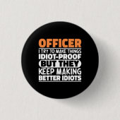 Agent Ik probeer het grappig te maken Ronde Button 3,2 Cm (Voorkant)