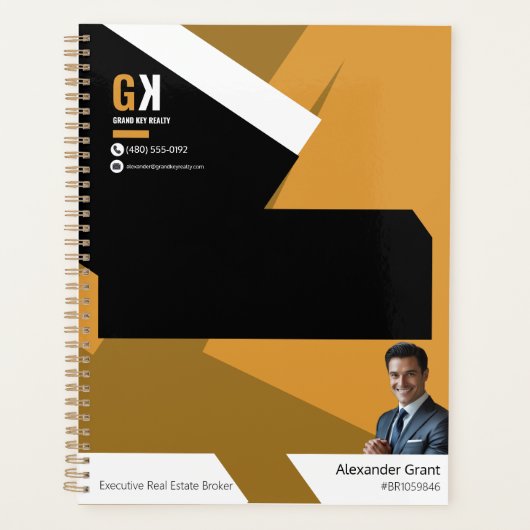 Agent immobilier Black & Gold, Conception de court (Devant)