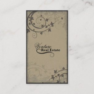Agent immobilier Carte de visite - Brown beige noi