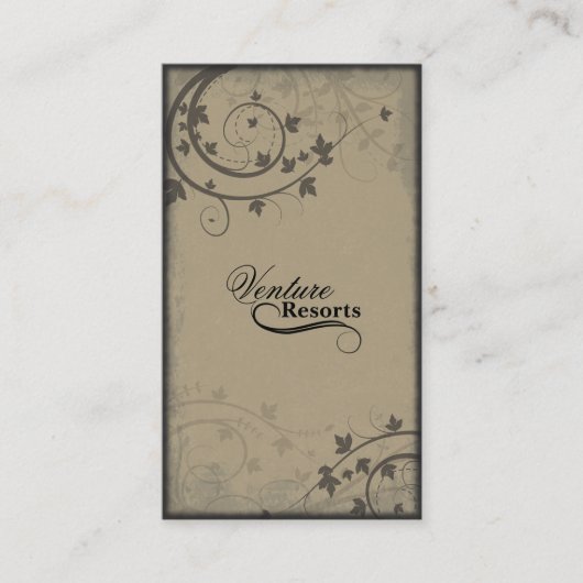 Agent immobilier Carte de visite - Brown beige noi (Devant)