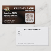 Agent immobilier - carte de visite de code de QR - (Devant / Derrière)