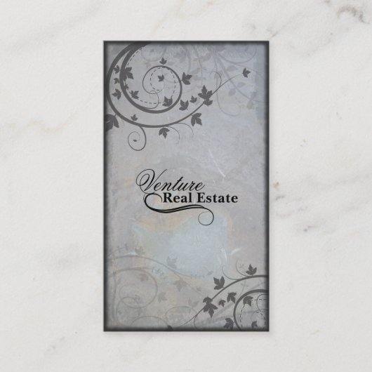 Agent immobilier Carte de visite - noir gris (Devant)