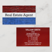 Agent immobilier Carte de visite patriotique (Devant / Derrière)