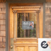 Agent immobilier HELLO CARTE panneau magasin (Porte d'accueil)