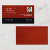 Agent immobilier Marsala Crimson Cartes de visite (Devant / Derrière)