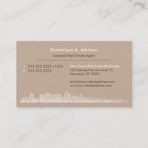 Agent immobilier urbain Carte de visite personnali
