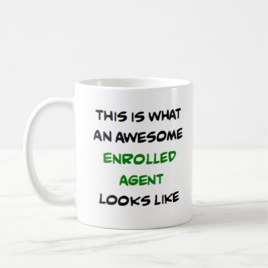 agent inscrit, énorme Mug (Gauche)
