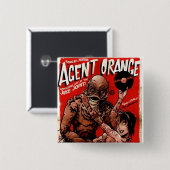 Agent Oranje "Creature" Punk Button - Vierkant (Voorkant /achterkant)