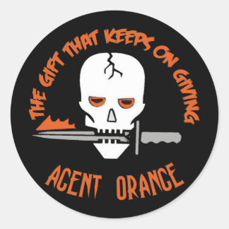 Agent Oranje de Gift DARK Ronde Sticker