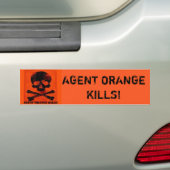Agent Oranje doodt Bumpersticker (Op auto)