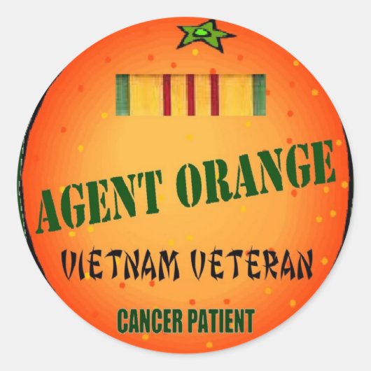 AGENT ORANJE RONDE STICKER (Voorkant)