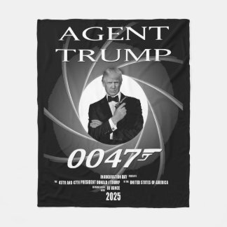 Agent President Donald Trump Inauguratie Dag 47 Fleece Deken
