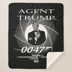 Agent President Donald Trump Inauguratie Dag 47 Sherpa Deken