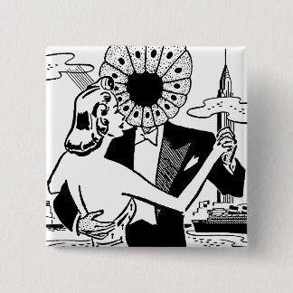 Agent Zero-Button Vierkante Button 5,1 Cm