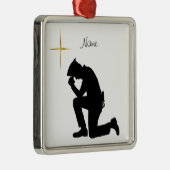 Agente de police à genoux Ornement de Noël (Droite)