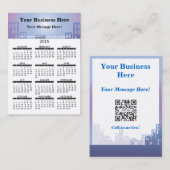 Agents immobiliers de ville de calendrier de carte (Devant / Derrière)