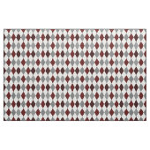 Aggie Maroon & Grey Argyle Pattern Fabric Stof (Fat Quarter)