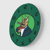 Aggressive Bull in Business Suit Grote Klok (Hoek)