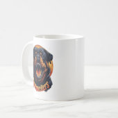 Aggressive Rottweiler Dog Art Coffee Mug - Fierce  (Devant gauche)