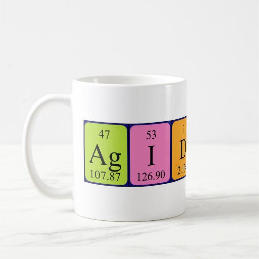 Ägidius nom de table périodique mug (Gauche)
