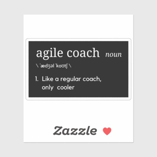 Agile Coach Funny Sticker (Vel)