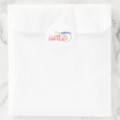 Agile est un sticker rond classique (Sac)