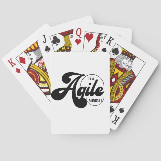 Agile is een denkbeeld pokerkaarten (Achterkant)