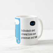 Agile Manifesto cup I. Koffiemok (Voorkant rechts)