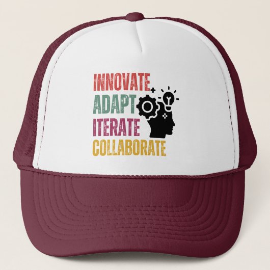 Agile Mindset Core Principles Positief Denken Trucker Pet (Voorkant)