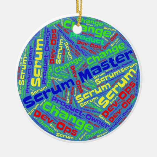 AGILE SCRUM-DESIGN KERAMISCH ORNAMENT (Voorkant)