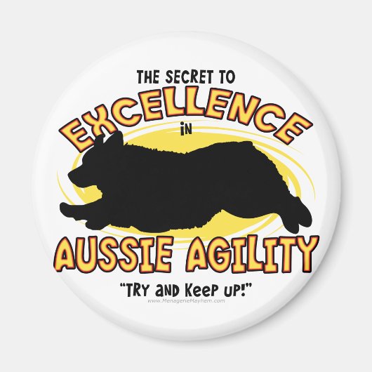 Agilité Australian Shepherd Secret Magnet (Devant)