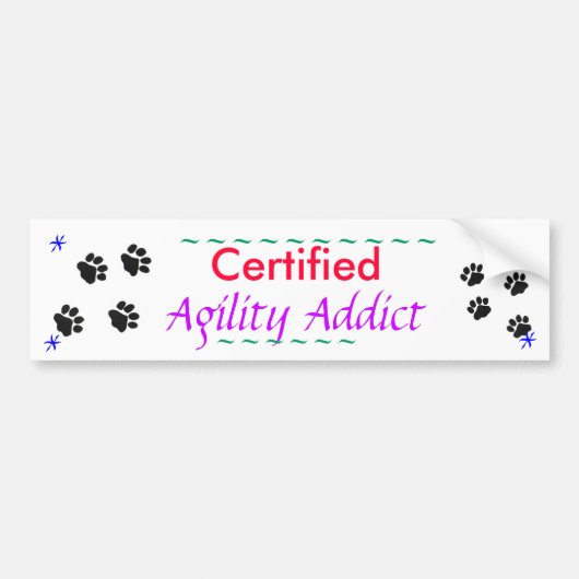 Agility Addict Bumpersticker (Voorkant)