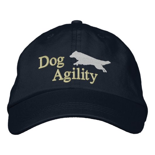 Agility Border Collie Dark Geborduurde Pet (Voorkant)