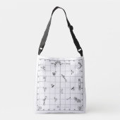 Agility Course Map Tote Crossbody Tas (Achterkant)
