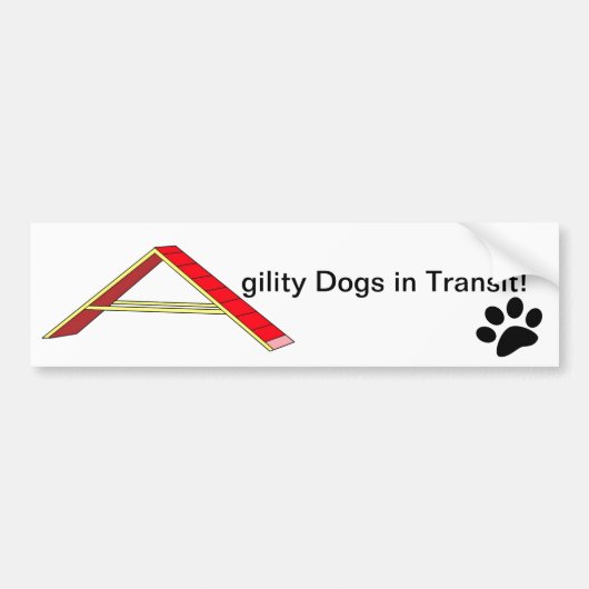 Agility Dogs in Transit Bumpersticker (Voorkant)