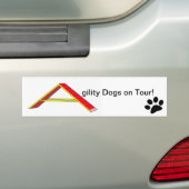 Agility Dogs op Tour Bumpersticker (Op auto)