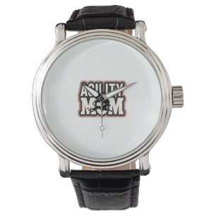 Agility Moeder Vintage Honden Agility Silhouet Typ Horloge